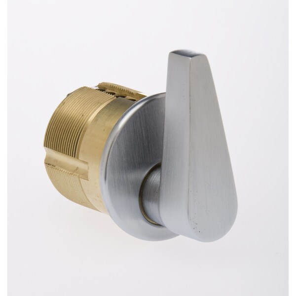 1in ADA Turn Knob Mortise Cylinder with Adams Rite Cam Satin Chrome Finish